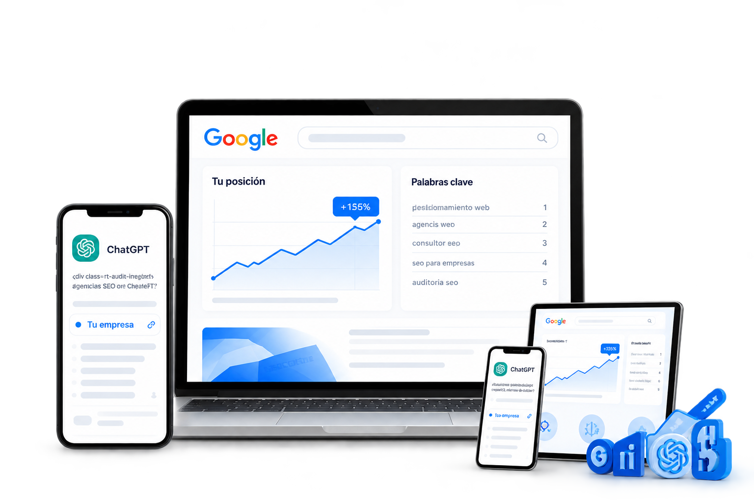 Visibilidad de una empresa en Google y ChatGPT